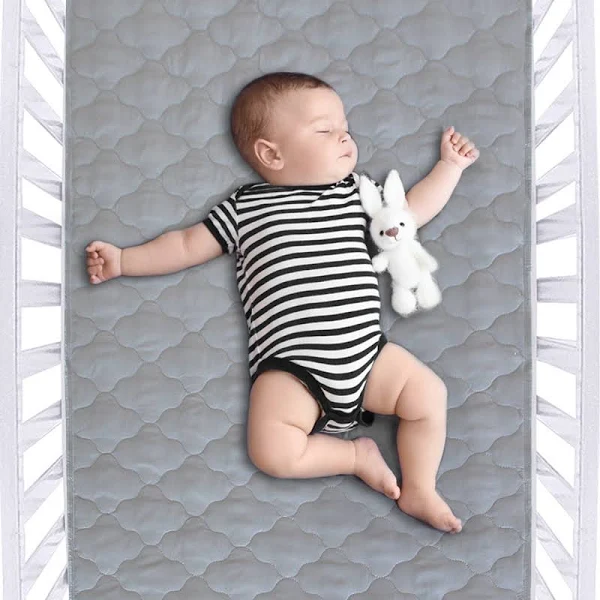 2 Pack 28x52 Waterproof Breathable Crib Mattress Protector, Quilted  Fitted Crib Mattress Pad, Noiseless Soft Toddler Mattress Protector, Deep  Pocket