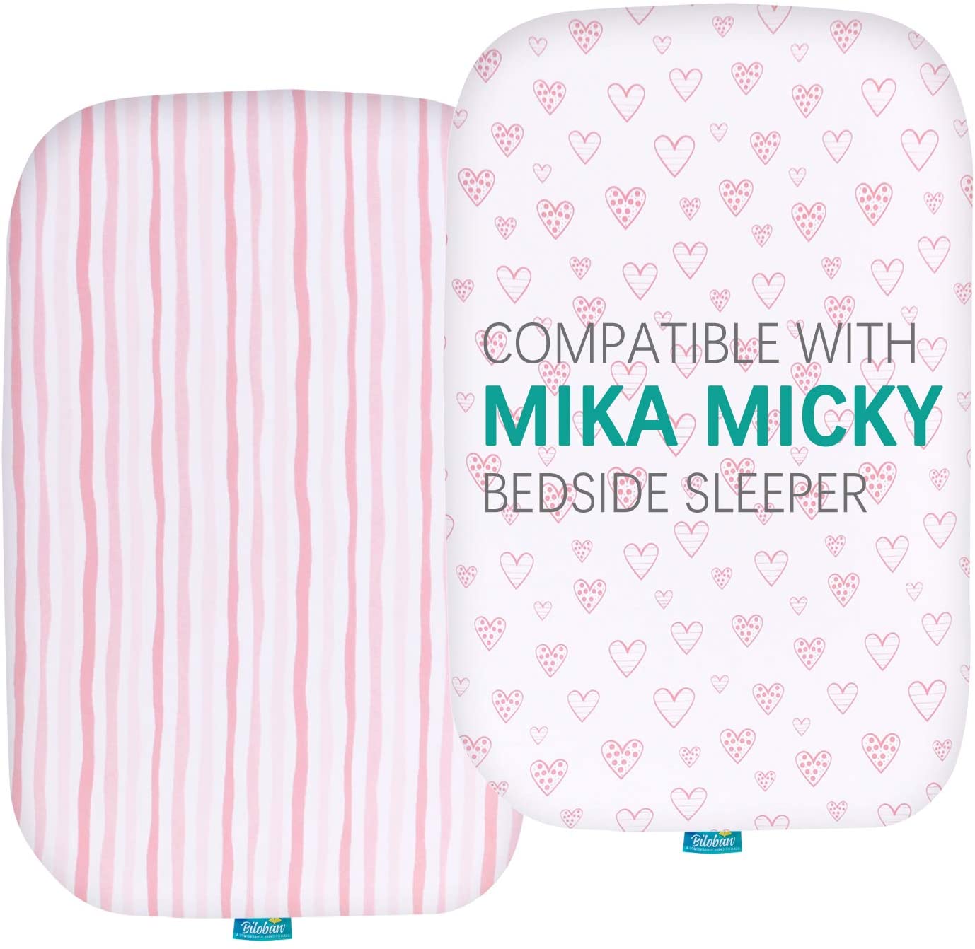 Bassinet Fitted Sheets Compatible with Mika Micky Bedside Sleeper 2