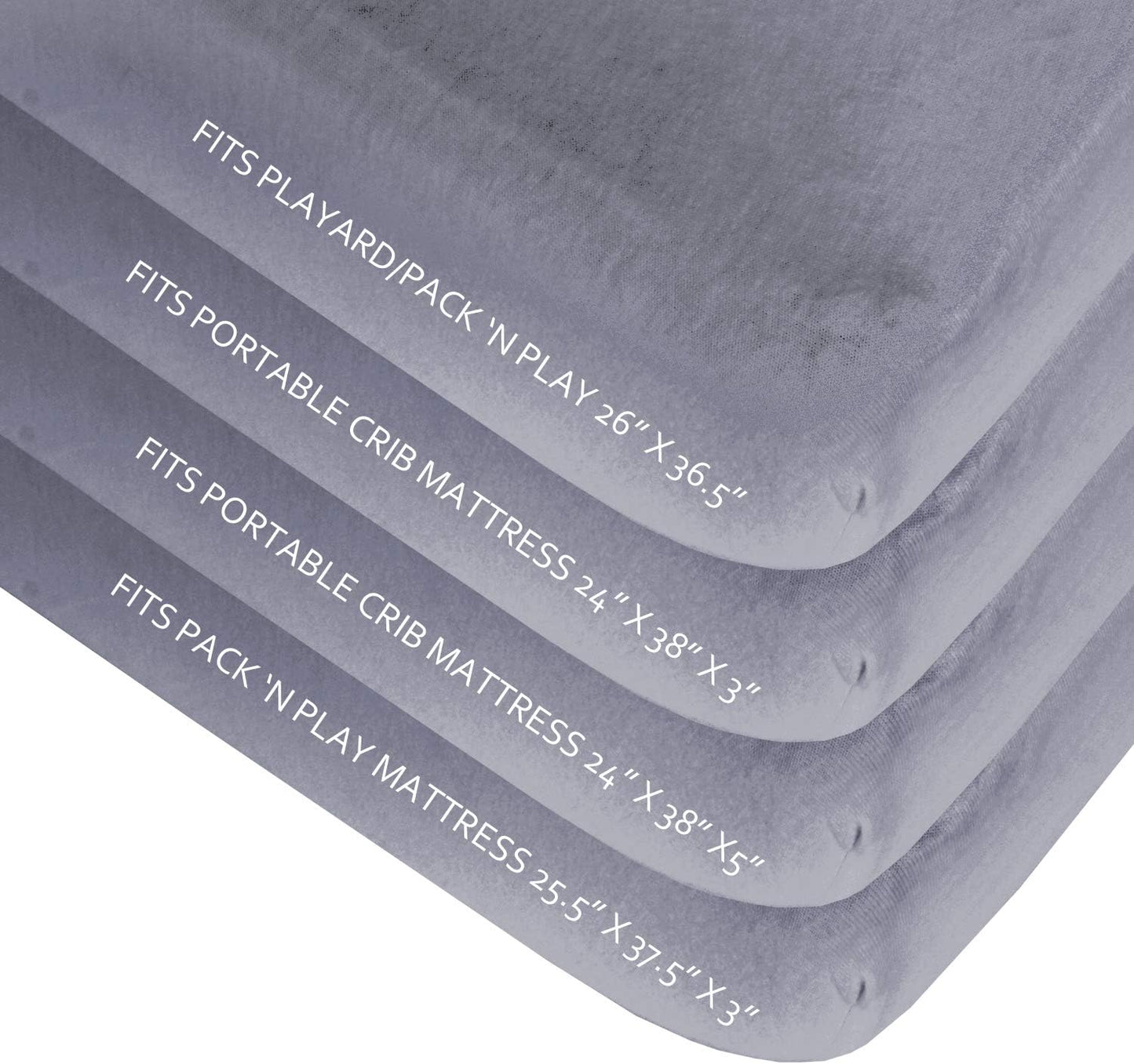 Pack n Play Sheet - 4 Pack, Ultra Soft Microfiber (38'' x 26'')