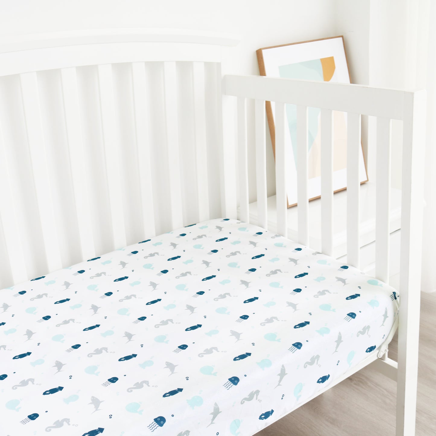 Toddler Sheet Sets 2 Piece - Includes a Crib Fitted Sheet and Pillowcase Whale