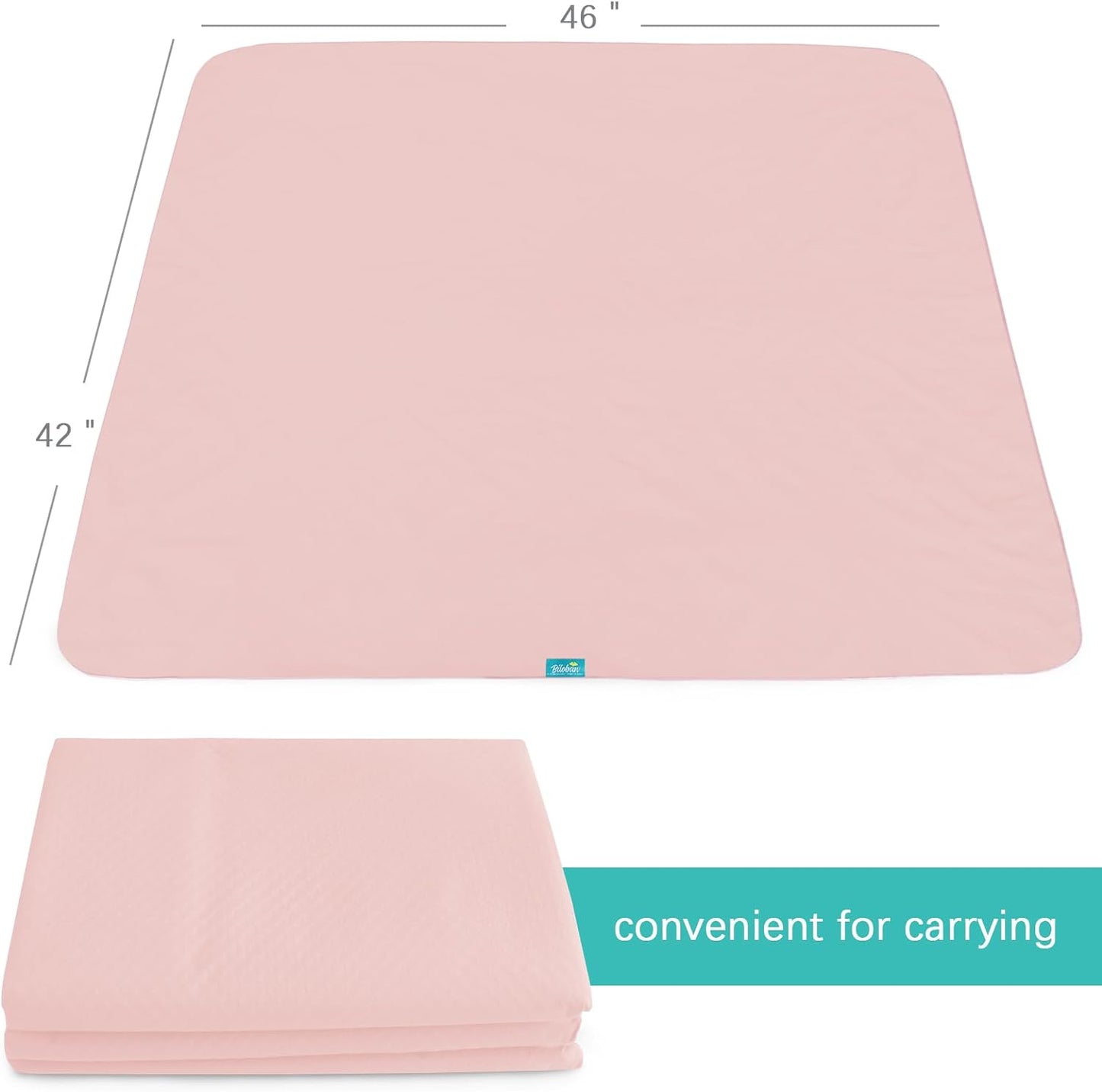 Splat Mat - 2 Pack, Waterproof, For Under High Chair & Arts & Crafts & Eating Mess, Anti-Slip & Reusable & Portable, Pink