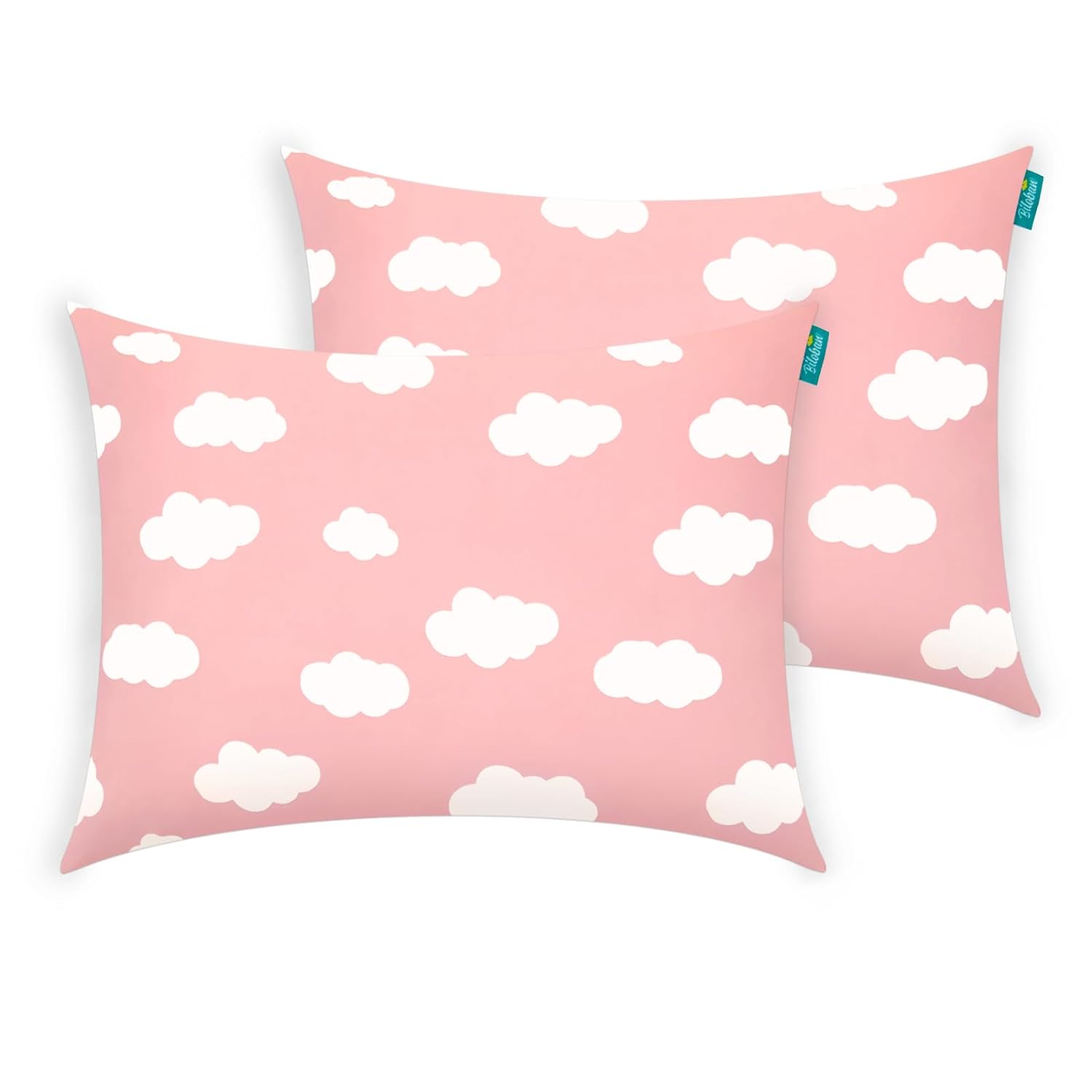 Toddler Pillow - 2 Pack, 14" x 19", Multi-Use, Soft & Skin-Friendly, Pink Cloud - Biloban Online Store