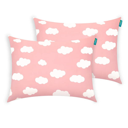 Toddler Pillow - 2 Pack, 14" x 19", Multi-Use, Soft & Skin-Friendly, Pink Cloud - Biloban Online Store