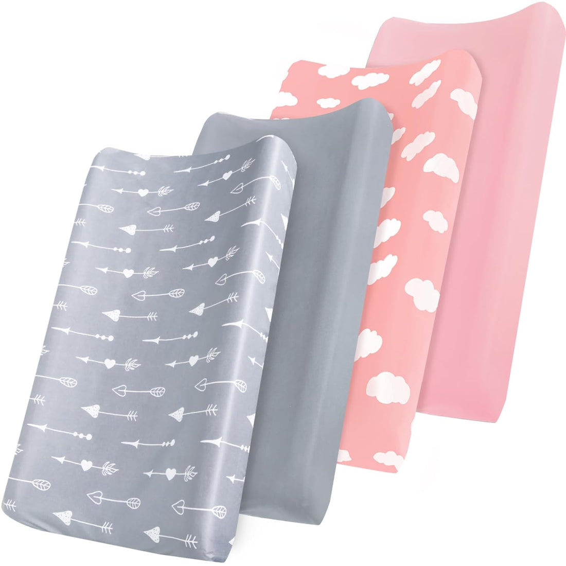 Changing Pad Cover - 4 Pack, Ultra-Soft Microfiber, Soft & Breathable