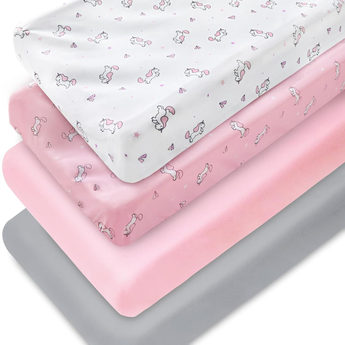 Changing Pad Cover - 4 Pack, Ultra-Soft Microfiber, Soft & Breathable