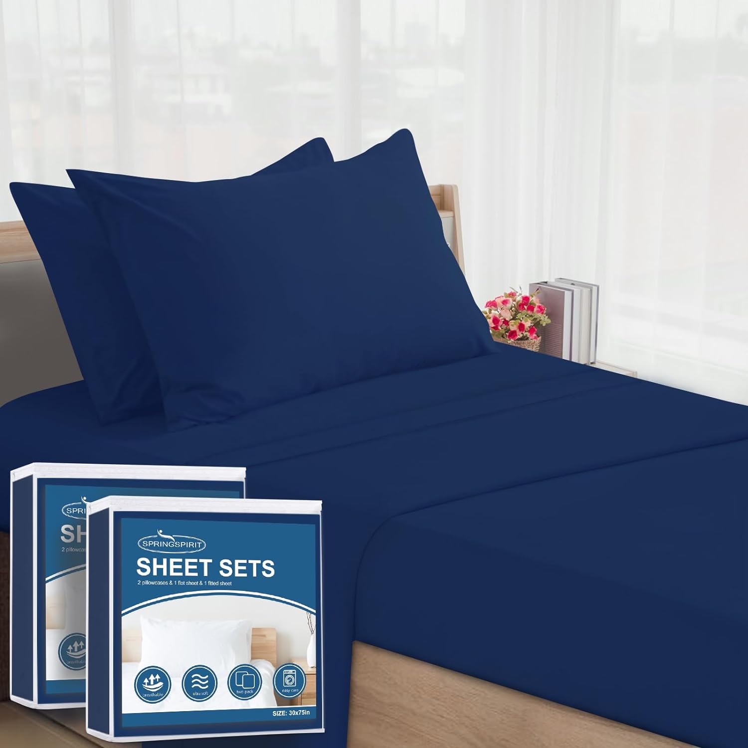 Biloban Online Store Cot Sheet Set 4 Pieces 30 x 75 x 9