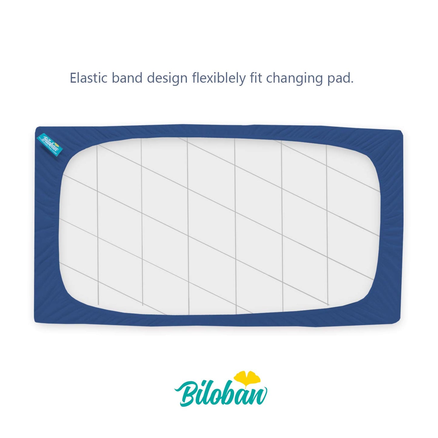 Waterproof Changing Pad Cover - 2 Pack, Ultra-Soft Microfiber, Smooth & Breathable, Navy - Biloban Online Store