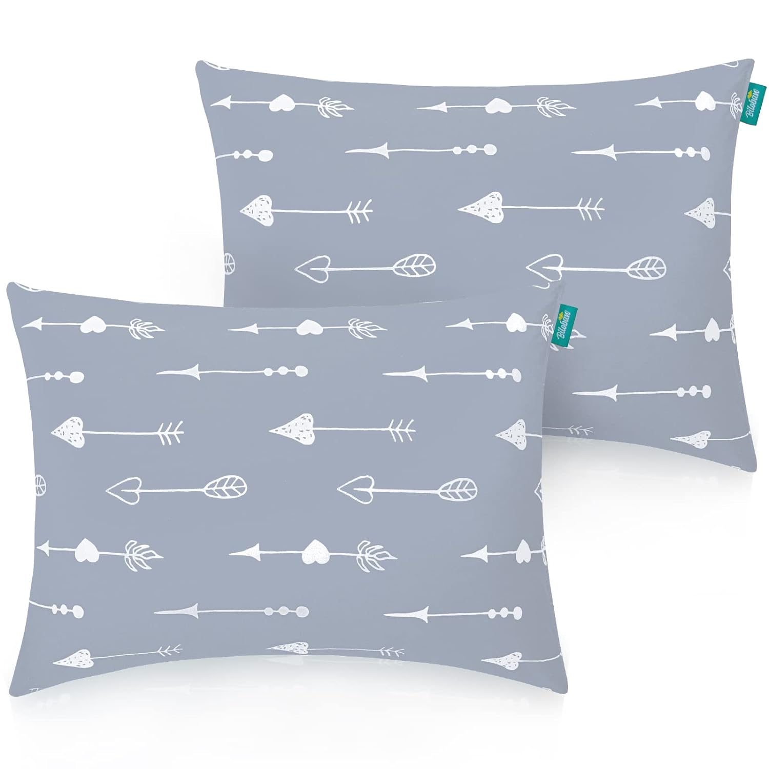 Toddler Pillow - 2 Pack, 14" x 19", Multi-Use, Soft & Skin-Friendly, Grey Arrow - Biloban Online Store