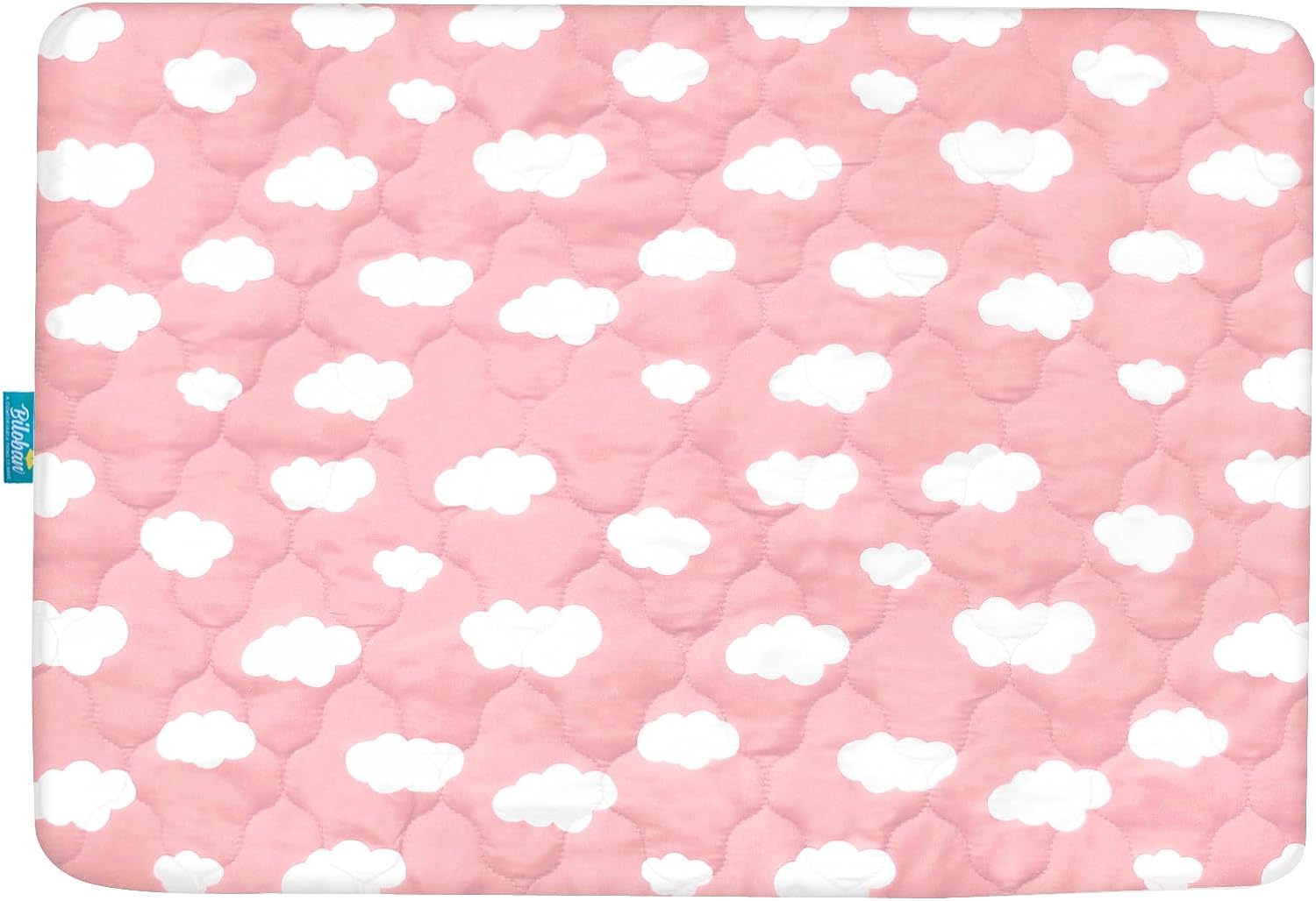 Pack N Play Mattress Pad Cover/ Protector - Ultra Soft Microfiber, Waterproof, Pink Cloud (for Standard Playpen/ Mini Crib) - Biloban Online Store