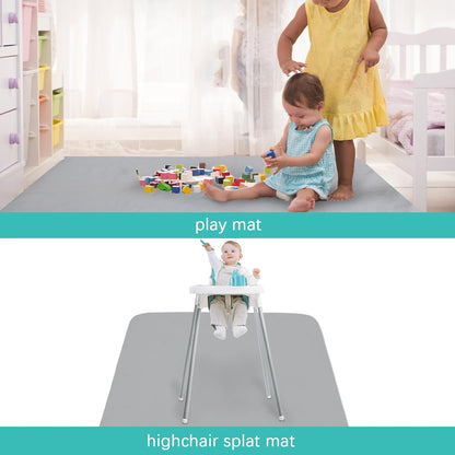 Splat Mat - 2 Pack, Waterproof, For Under High Chair & Arts & Crafts & Eating Mess, Anti-Slip & Reusable & Portable