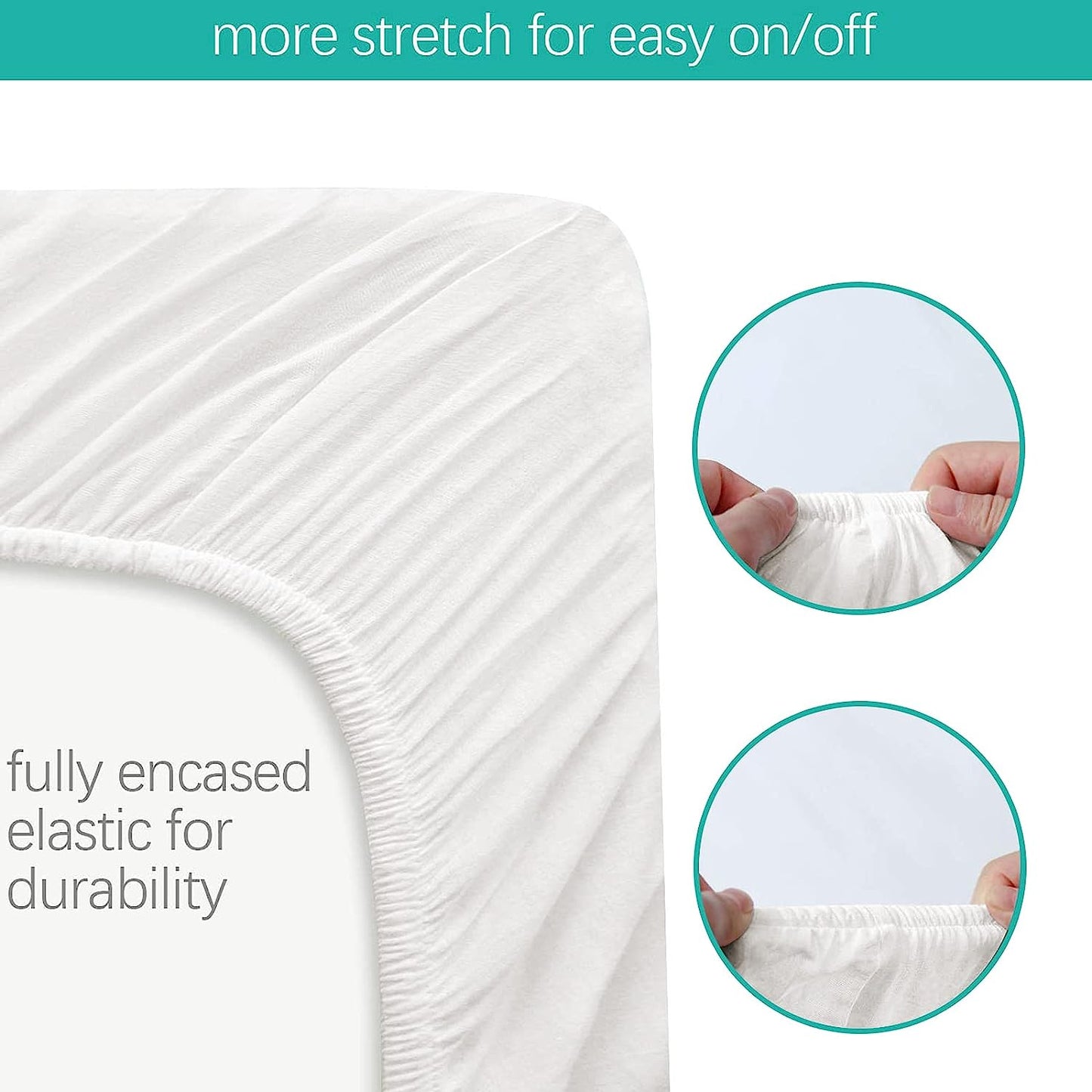 Bassinet Sheets - Fit Chicco LullaGo Anywhere Portable Bassinet, 2 Pack, 100% Organic Cotton