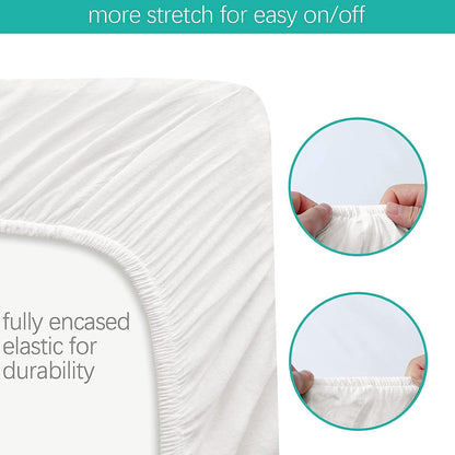 Bassinet Sheets - Fit AMKE 3 in 1 Baby Bassinets (20"X35"), 2 Pack, 100% Organic Cotton