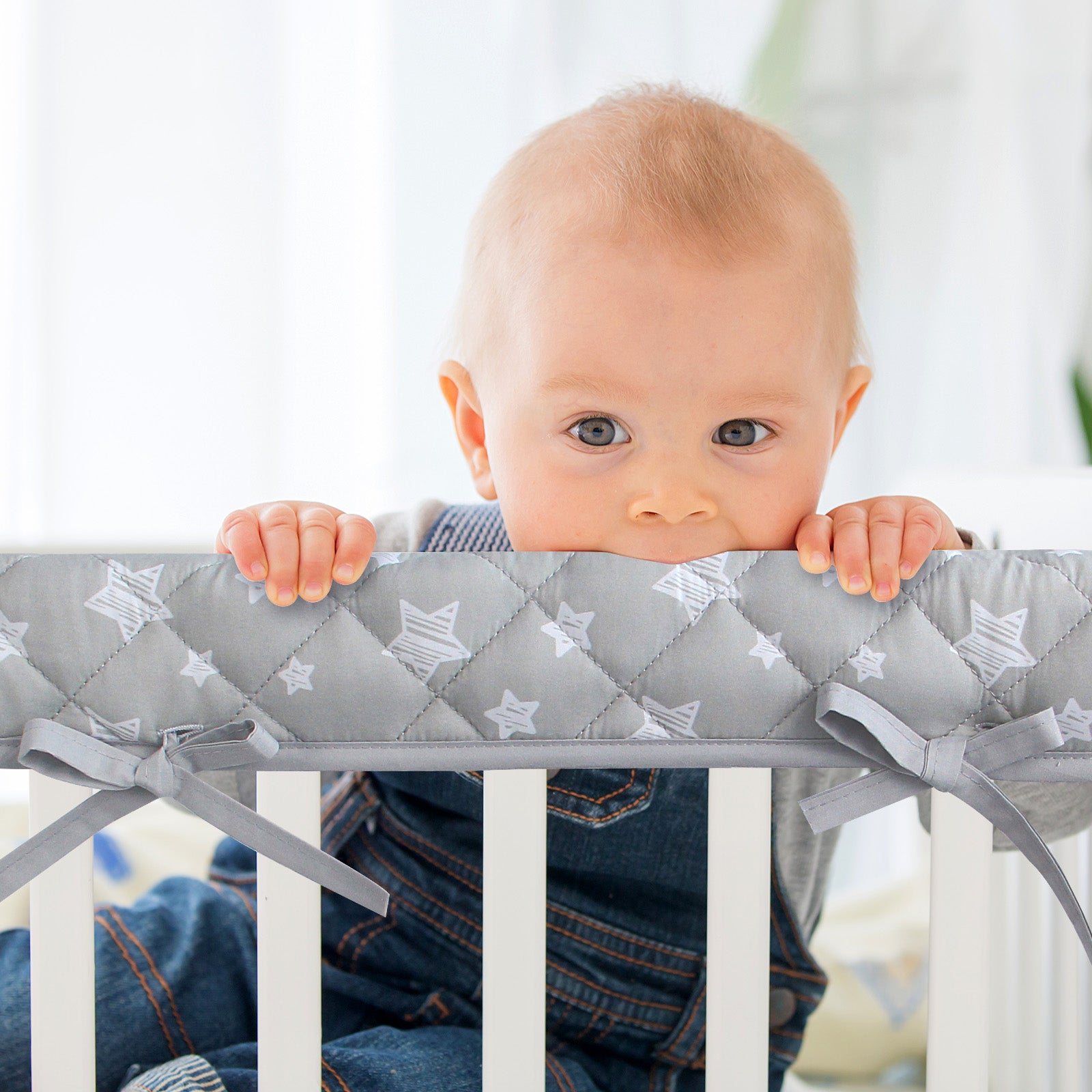 Plastic crib shop teething guard