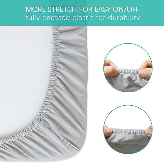 Bassinet Sheets - Fit Ingenuity Dream & Grow Bedside Baby Bassinet, 2 Pack, 100% Organic Cotton