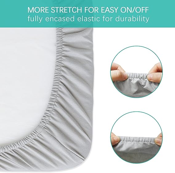 Bassinet Sheets - Fit Cuddor Bedside Bassinet, 2 Pack, 100% Organic Cotton