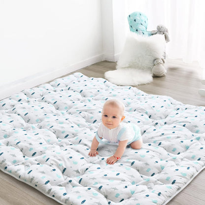 Baby Play Mat | Playpen Mat - 72'' x 59'', Thicker Padded Tummy Time Activity Mat for Infant & Toddler