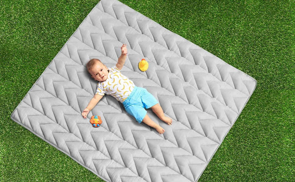 Premium Foam Baby Play Mat 72 X 59, Extra Large Activity Playmat for  Babies and Toddlers, Baby Mat for Floor, Non Slip Cushioned Baby Play Mats  for