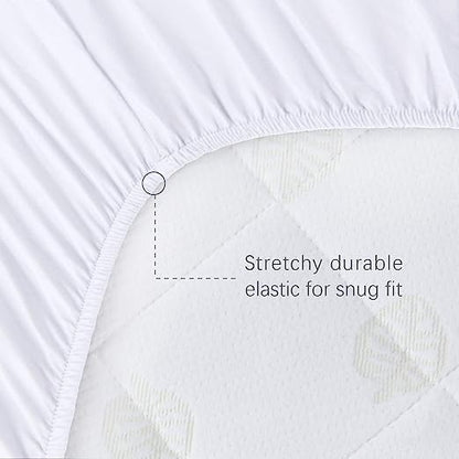 Bassinet Mattress Pad Cover - Fits Bellababy Bedside Sleeper, 2 Pack, Bamboo, Waterproof