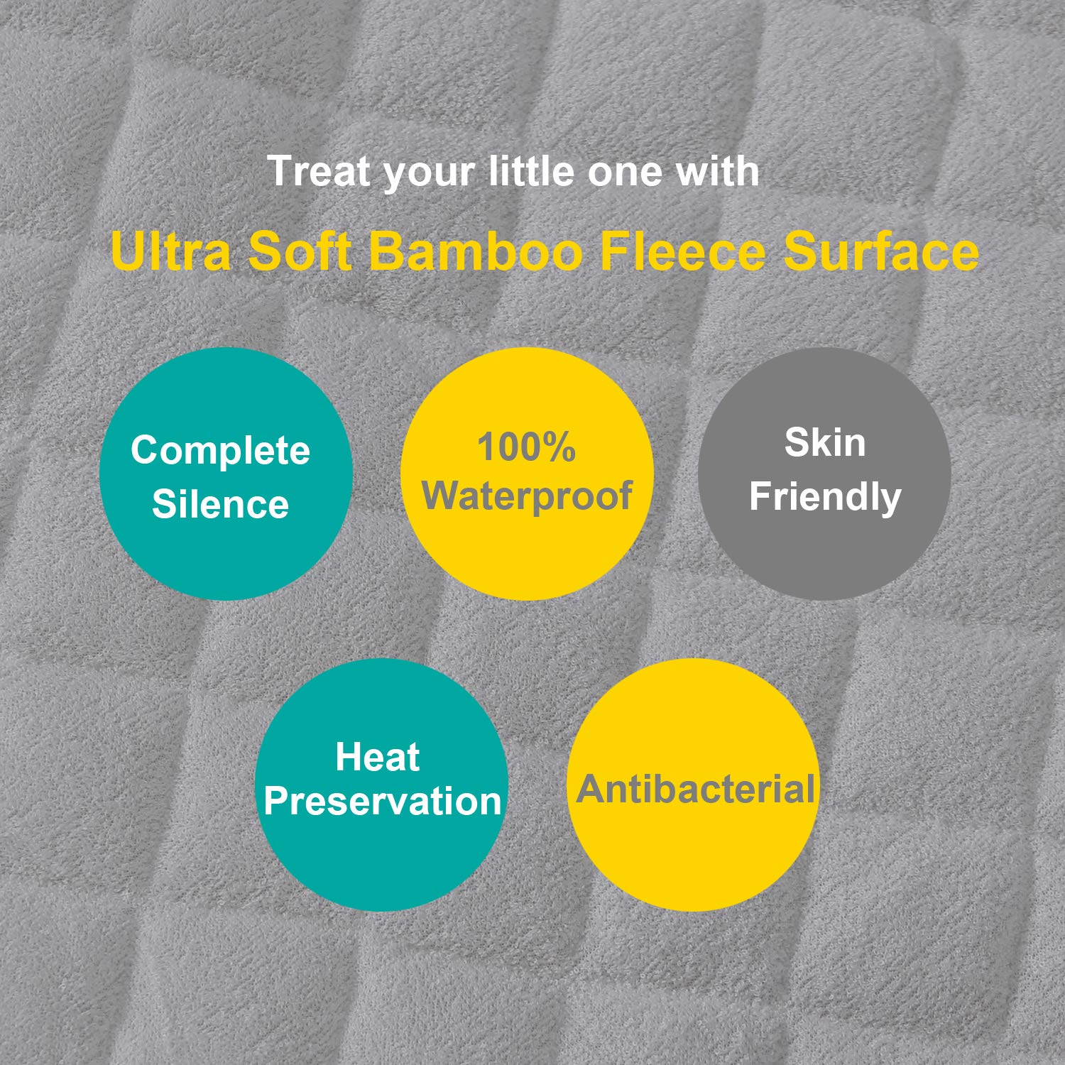 Biloban Waterproof Crib Mattress Protector Pad (Standard Size 52 x 28),  Toddler Mattress Cover Machine Washable & Dryer Fit Baby Bed Mattress