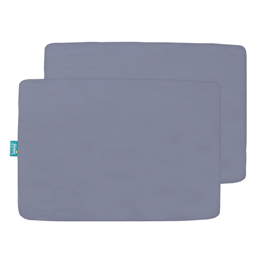 Pack n Play / Mini Crib Sheet - 2 Pack, Ultra Soft Microfiber, Fits Graco Pack and Play, Grey, Preshrunk - Biloban Online Store