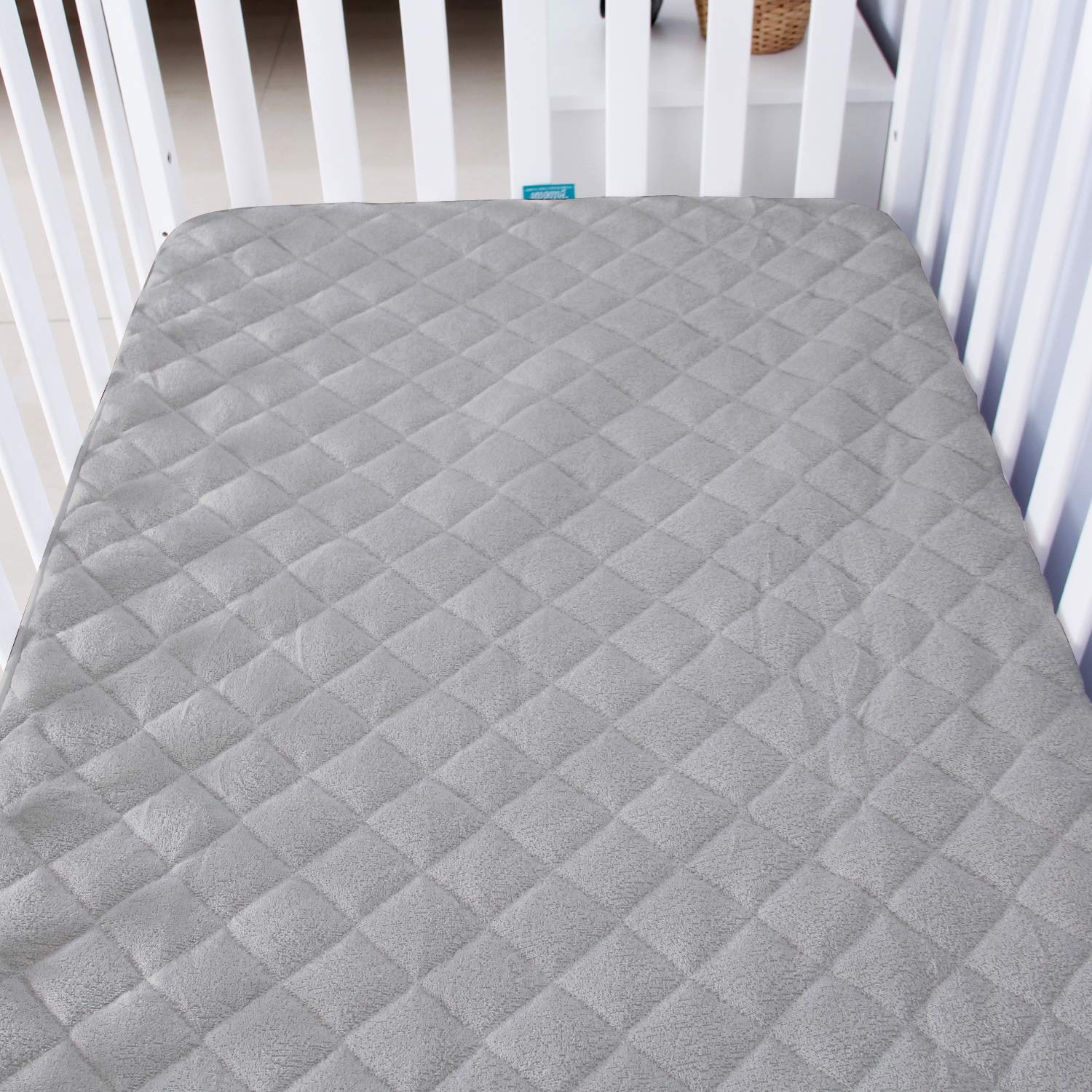 American Baby Company Natural Waterproof Quilted Sheet Saver Made with Organic Cotton