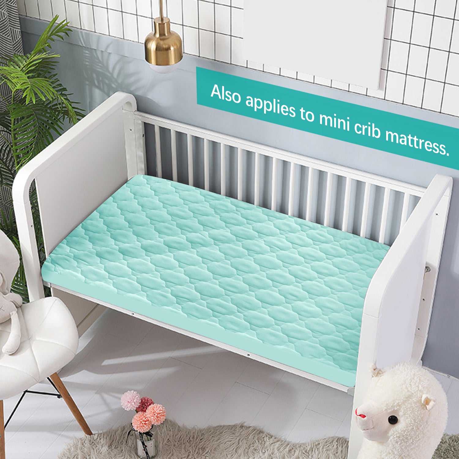 Mini crib store mattress in store