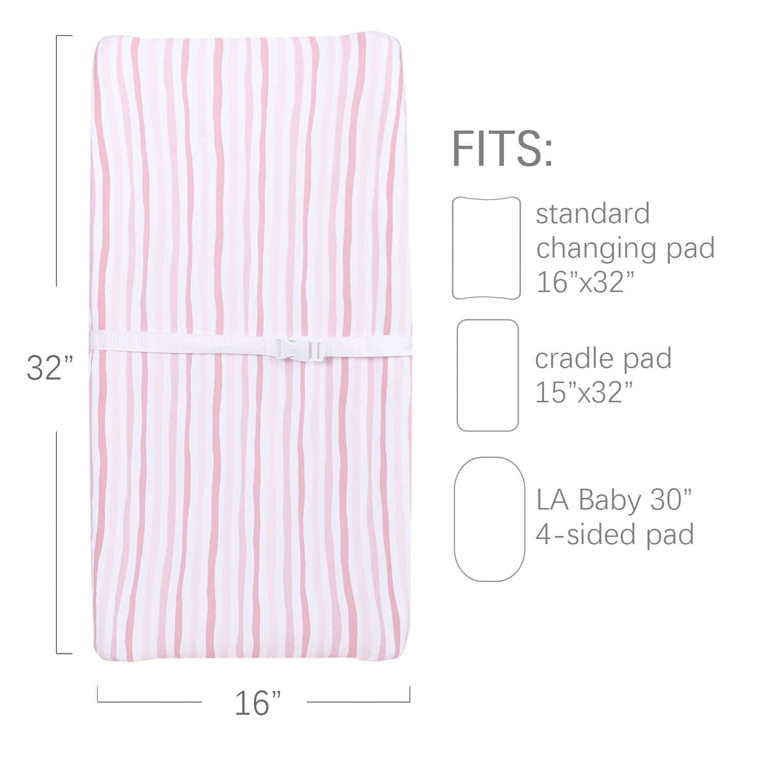 Changing pad outlet size standard