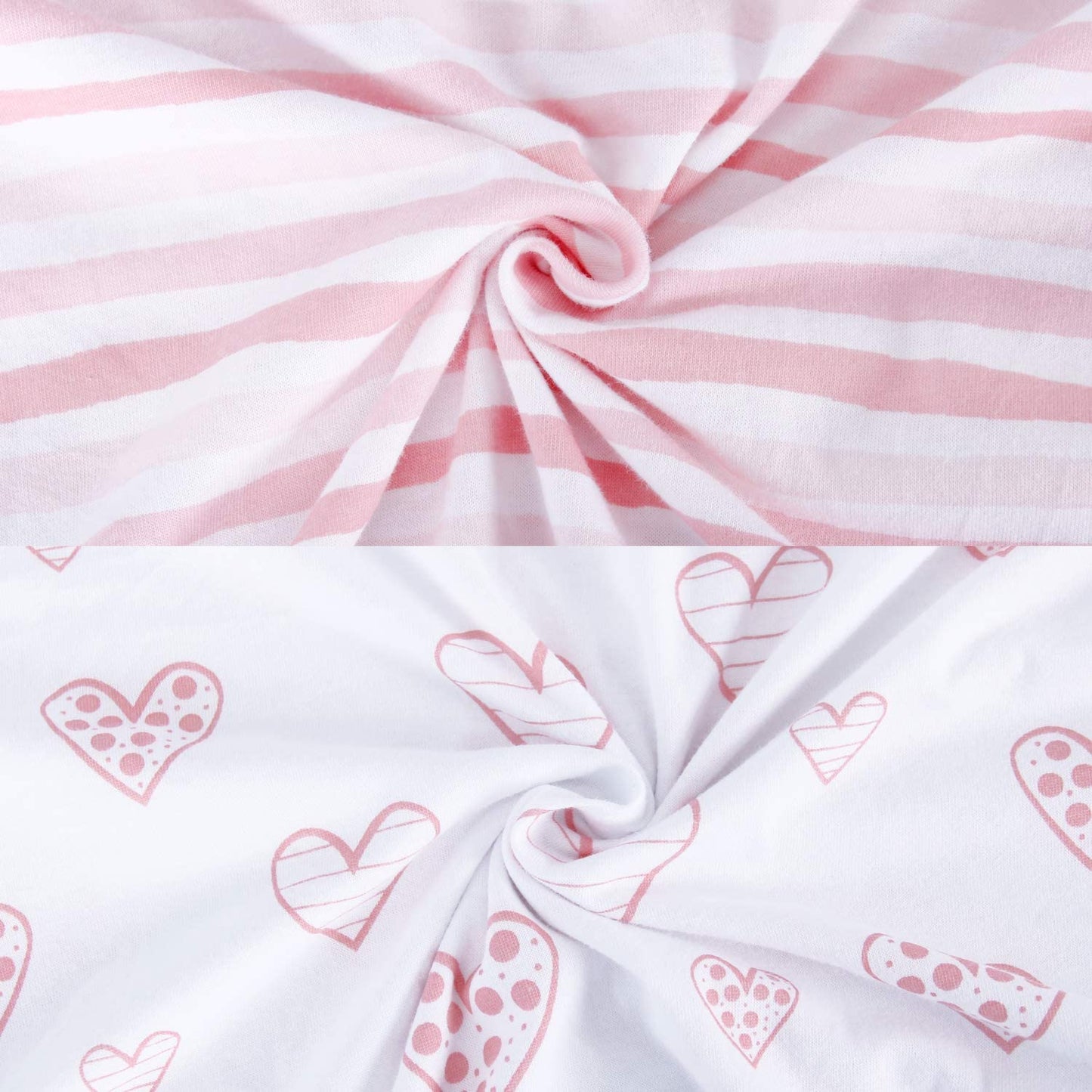 Bassinet Fitted Sheets for Baby Girls - 2 Pack, Cotton - Biloban Online Store